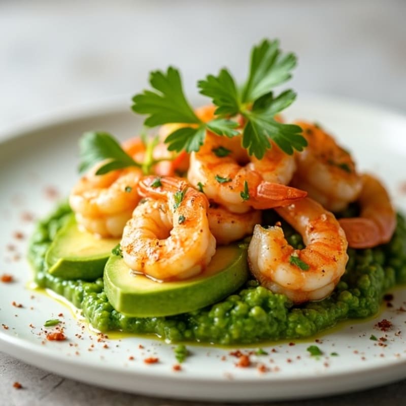 Fresh Lime Marinated Shrimp with Creamy Avocado