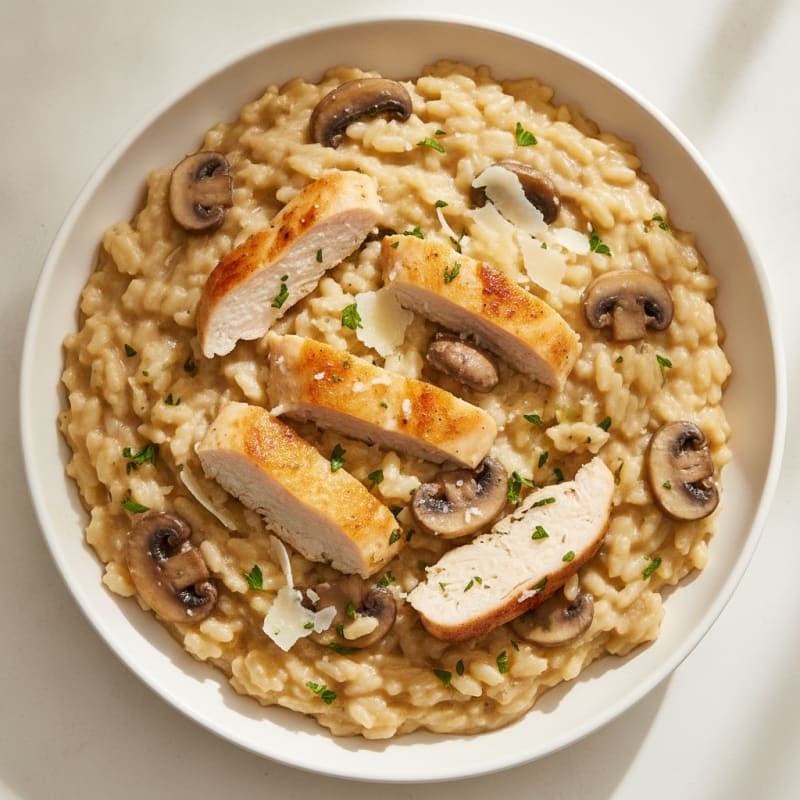 Creamy Parmesan Mushroom Risotto