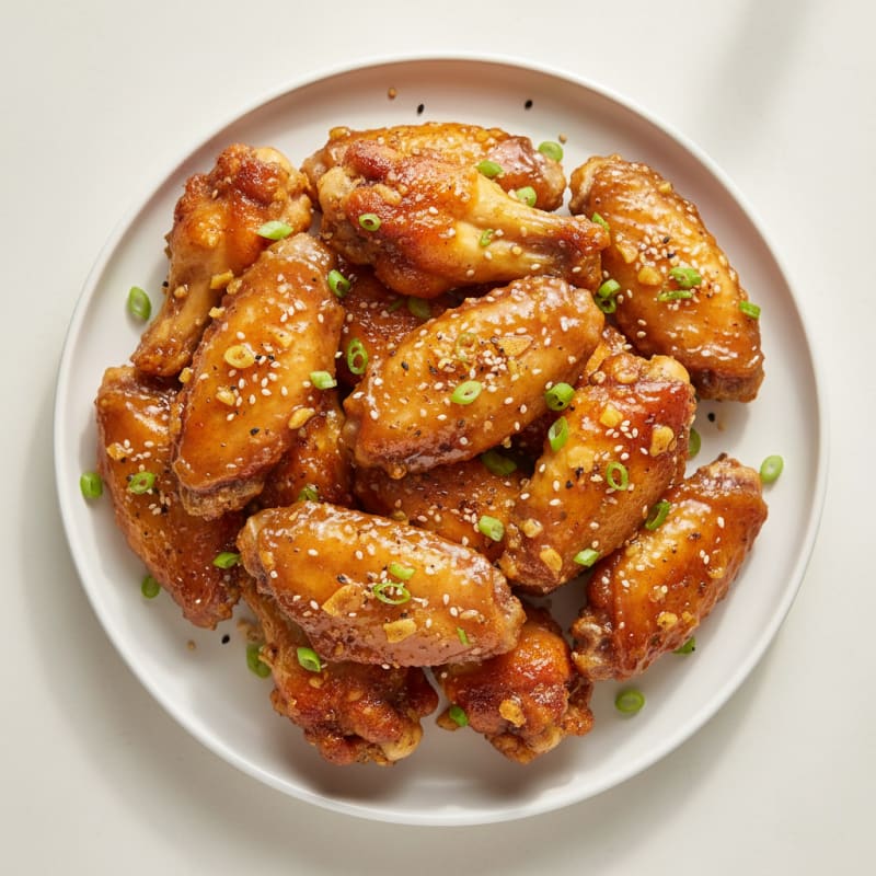 Crispy Honey-Garlic Chicken Wings