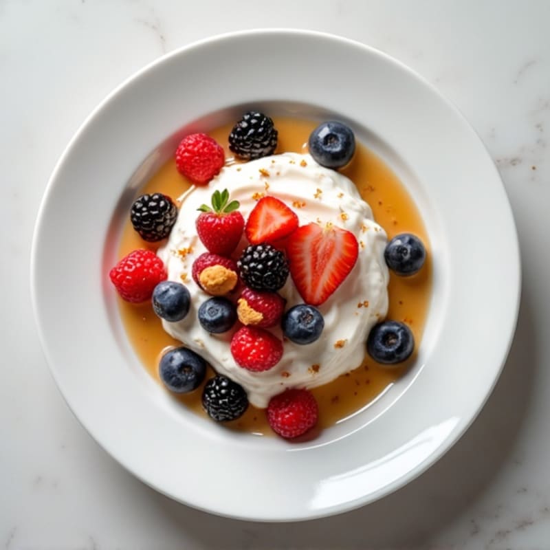 Greek Yogurt with Protein Powder and Berries