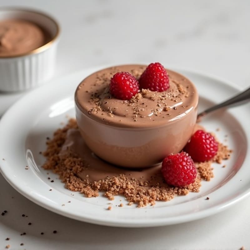 Silky Chocolate Protein Pudding with Chia Seeds