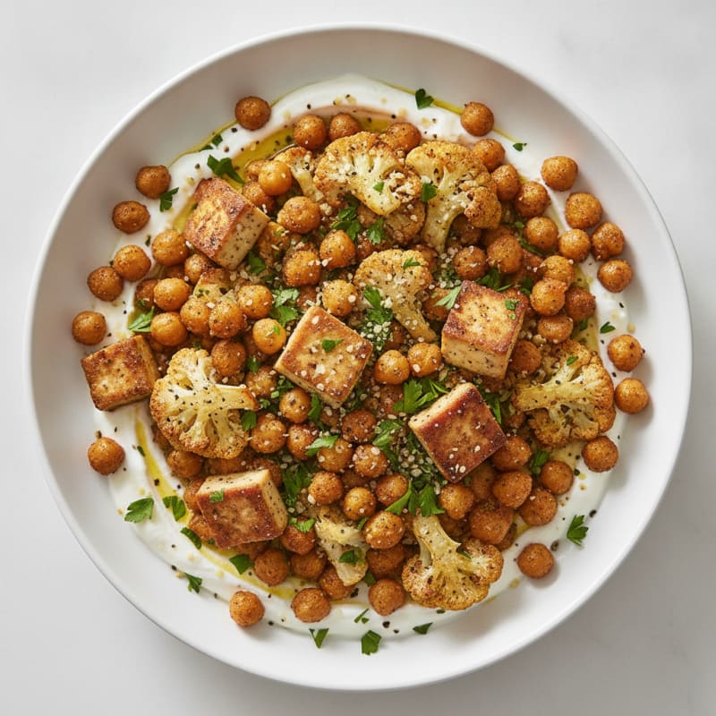 Roasted Vegetable and Chickpea Bowl