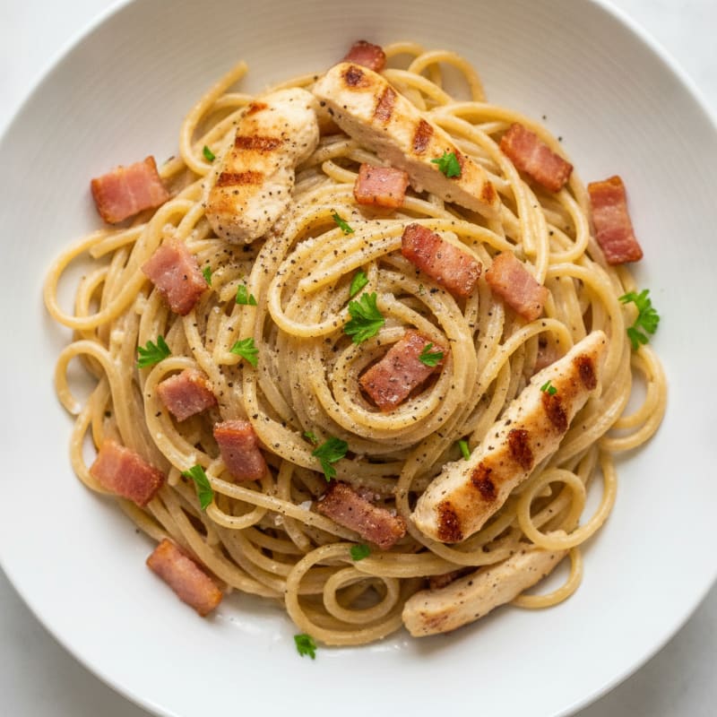 Classic Carbonara with Crispy Pancetta