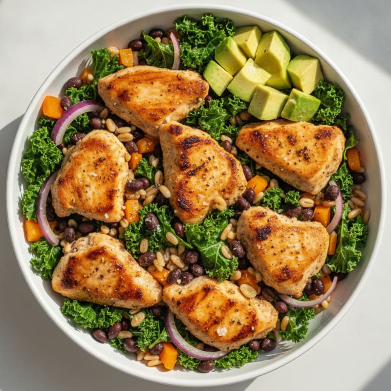 Chicken & Black Bean Farro Bowl