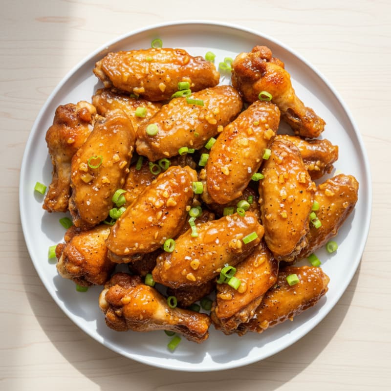 Crispy Honey-Garlic Chicken Wings