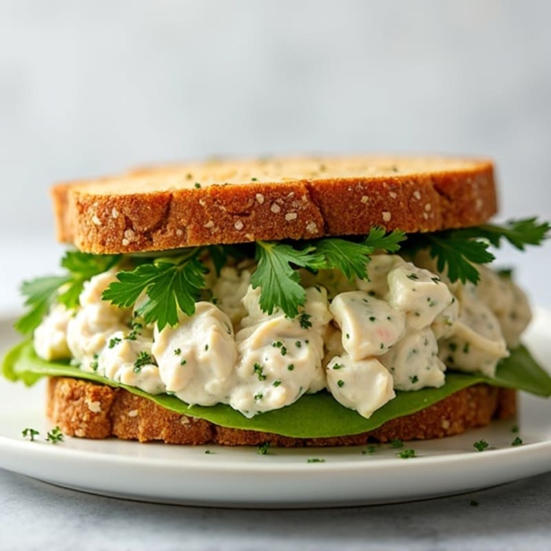 Herb-Roasted Chicken and Greek Yogurt Salad Sandwich