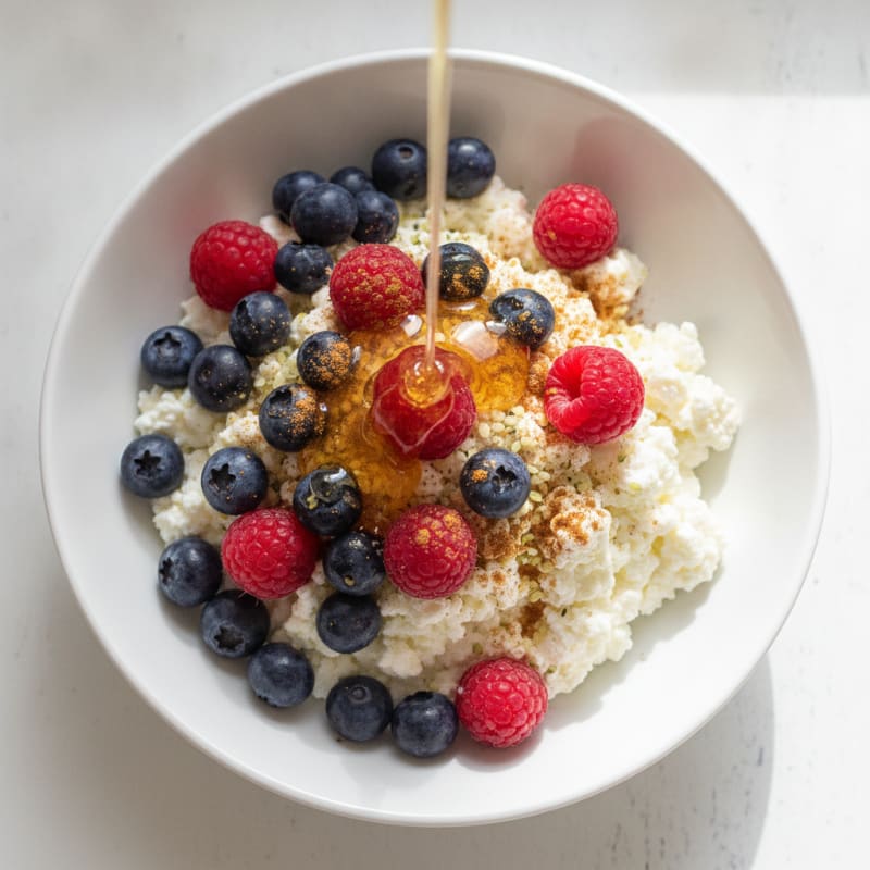 Cottage Cheese with Berries and Honey
