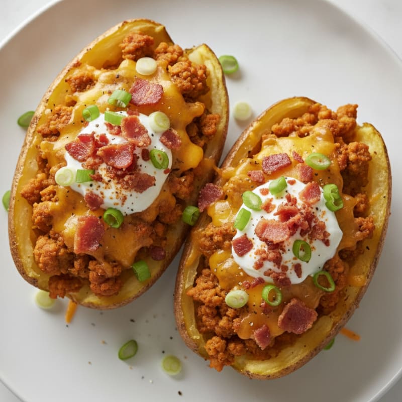 Bacon Cheddar Stuffed Potatoes