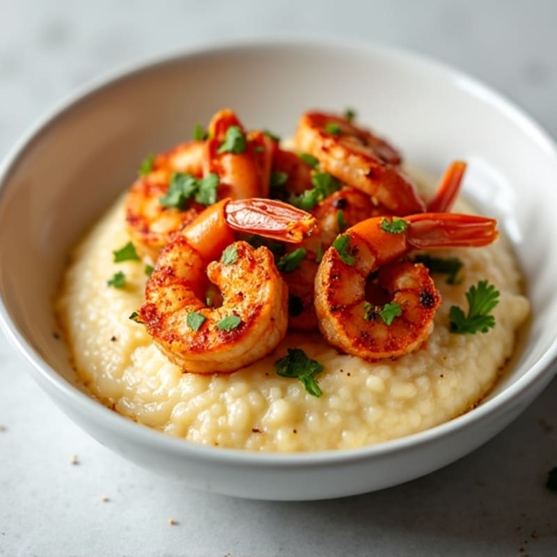 Blackened Shrimp with Creamy Grits