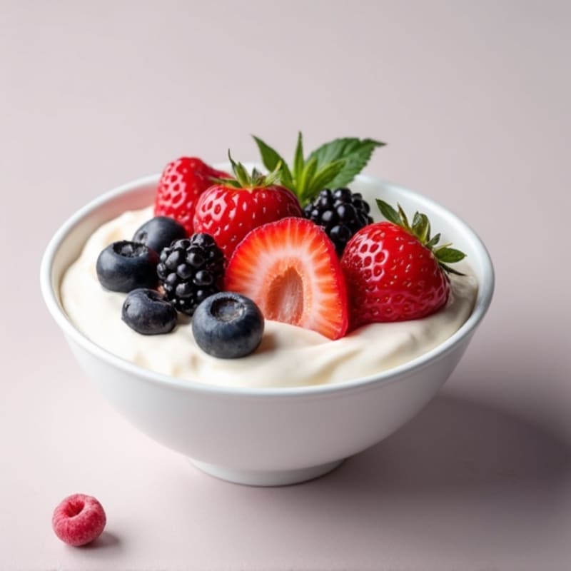 Greek Yogurt with Protein Powder and Berries