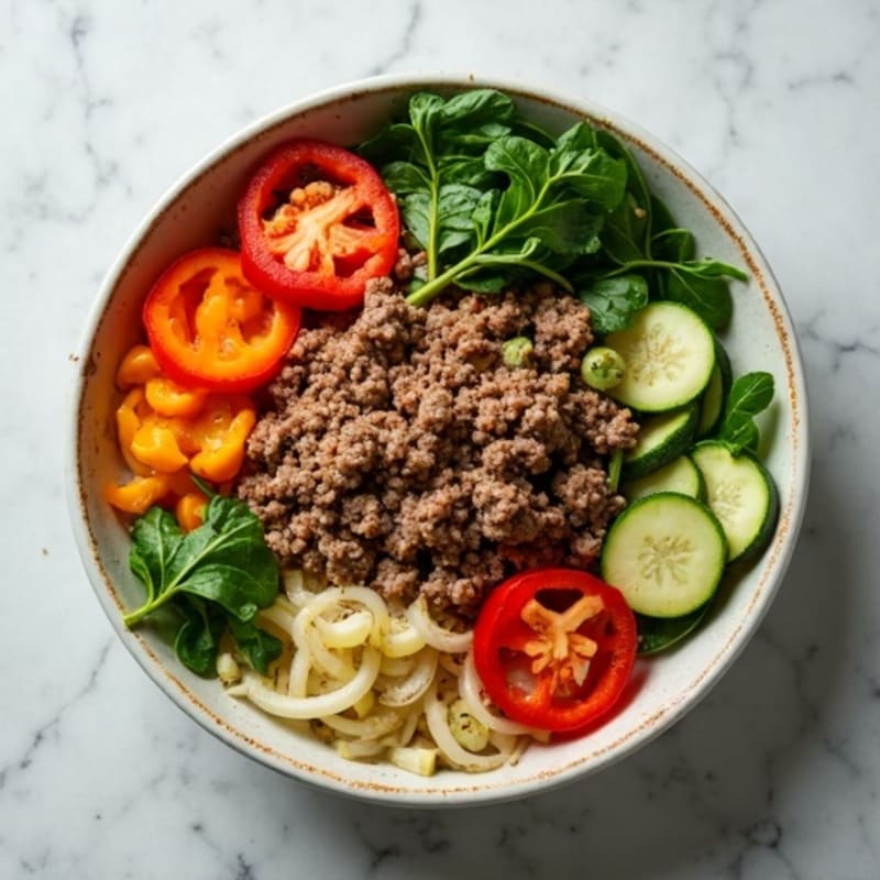 Lean Ground Beef and Veggie Power Bowl