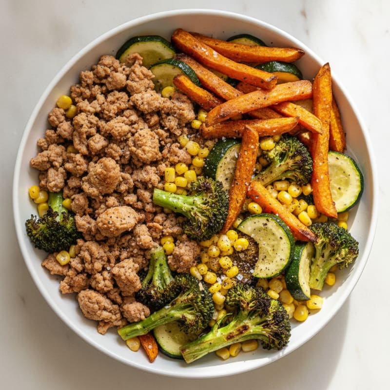 Turkey and Roasted Vegetable Power Bowl