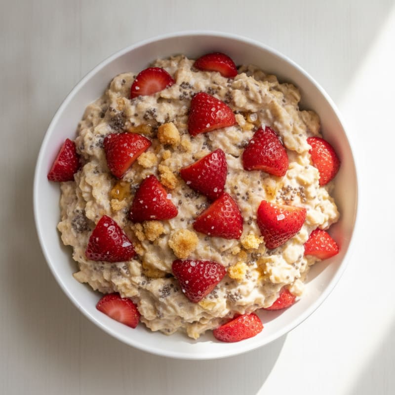 Strawberry Shortcake Overnight Oats
