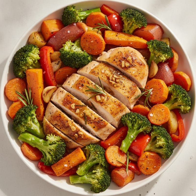 Garlic Herb Roasted Chicken with Vegetables
