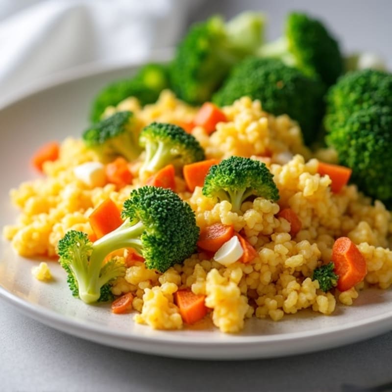 Savory Egg Scramble with Fresh Broccoli and Carrots