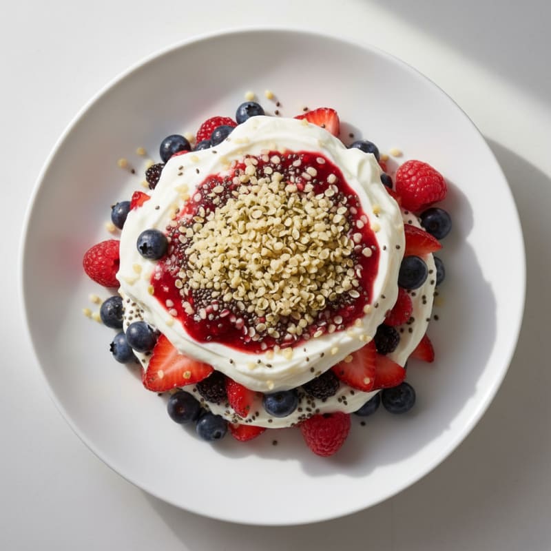 Greek Yogurt Protein Parfait with Mixed Berries