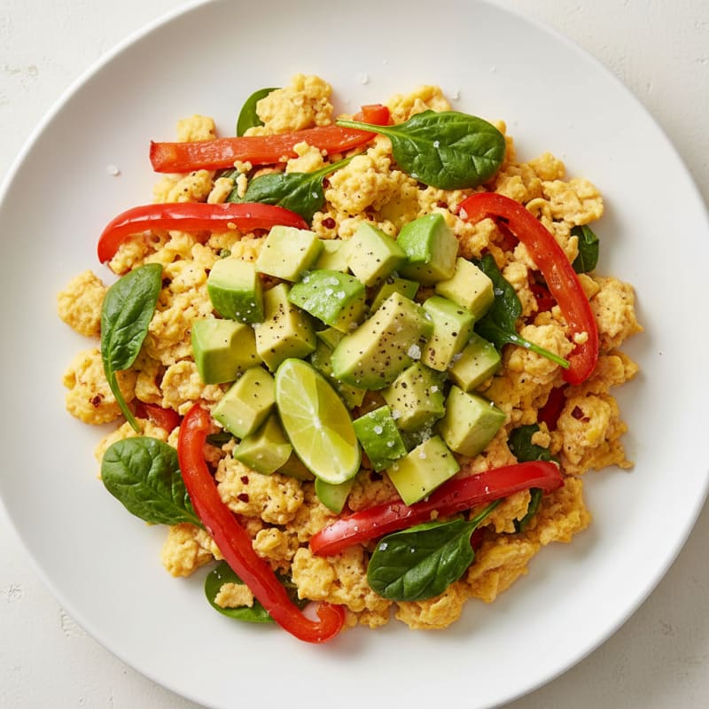 Zesty Chili-Lime Egg and Avocado Scramble