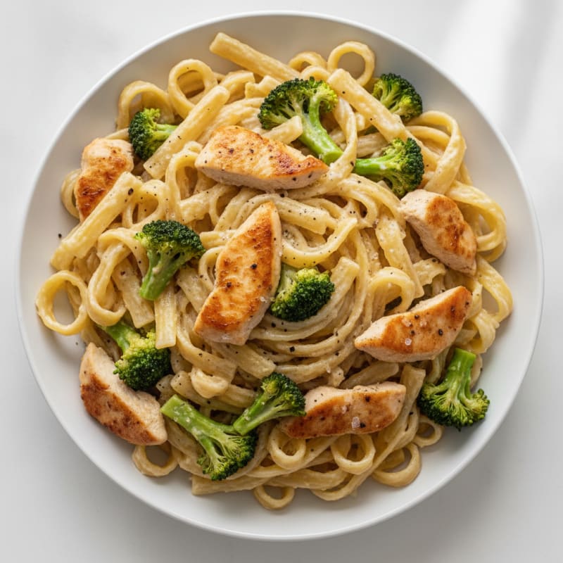 Chicken Broccoli Alfredo Fettuccine