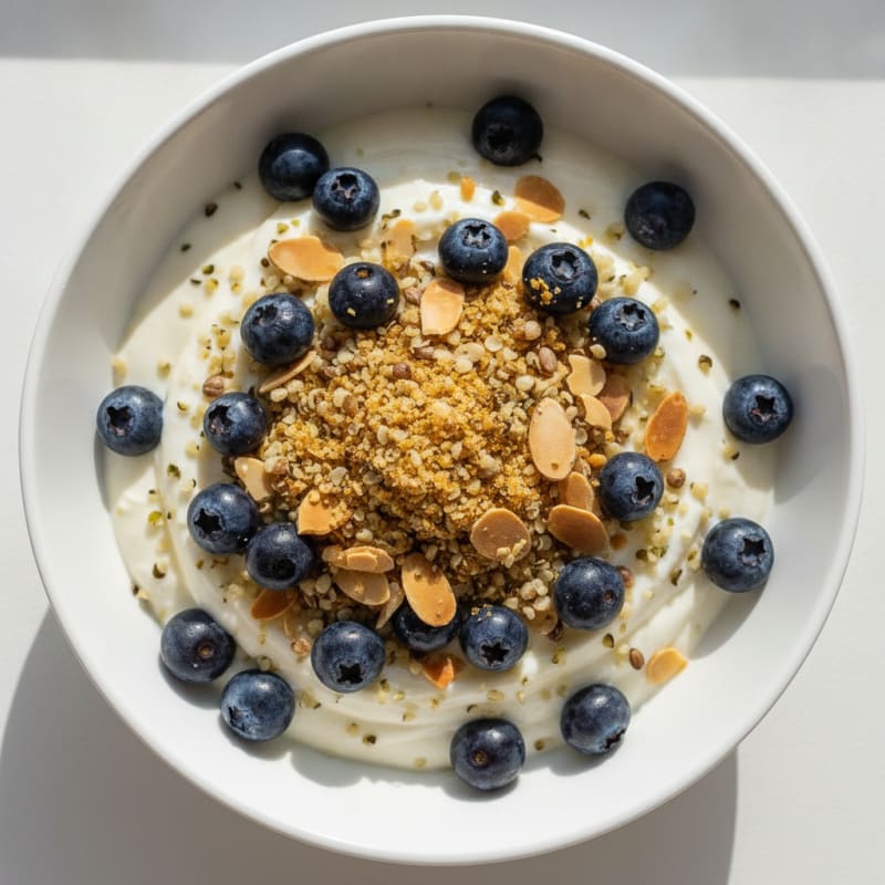 Vanilla Greek Yogurt Parfait with Protein Crunch