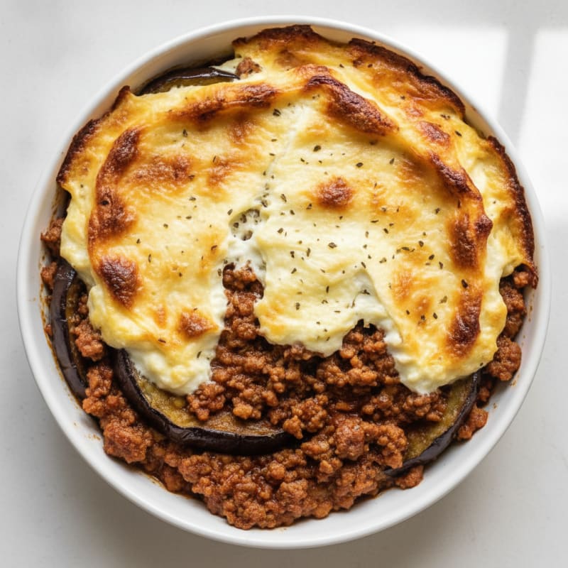 Lamb and Eggplant Moussaka Bake