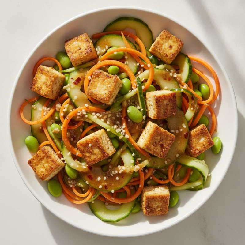 Asian Cucumber Carrot Ribbon Salad