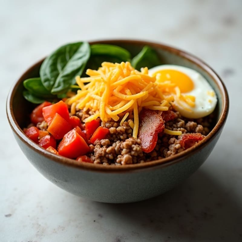 Lean Beef and Crispy Bacon Cheddar Bowl