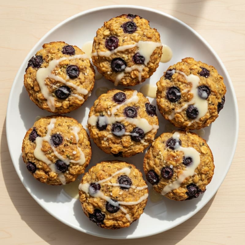 Blueberry Banana Baked Oatmeal Cups