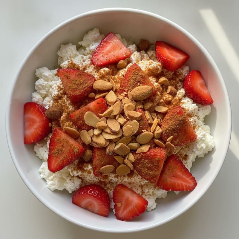 Cottage Cheese with Berries and Almonds