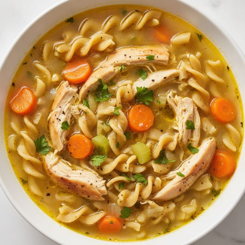 Homestyle Chicken Noodle Soup with Vegetables