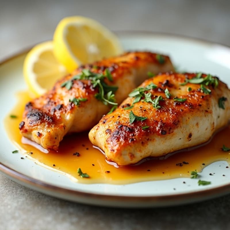 Roasted Spiced Chicken with Lemon Garlic Dressing