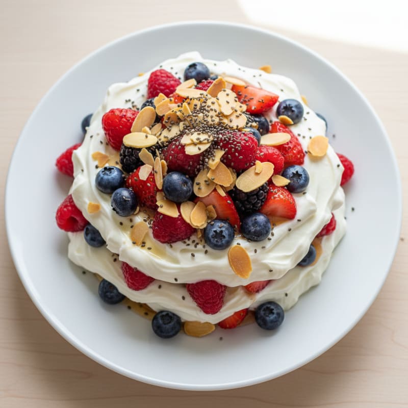 Creamy Greek Yogurt Protein Parfait with Mixed Berries