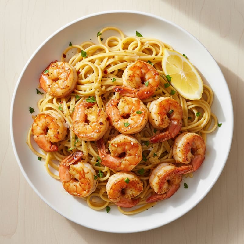 Garlic Butter Shrimp Scampi with Linguine