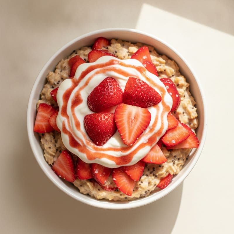 Strawberry Shortcake Overnight Oats