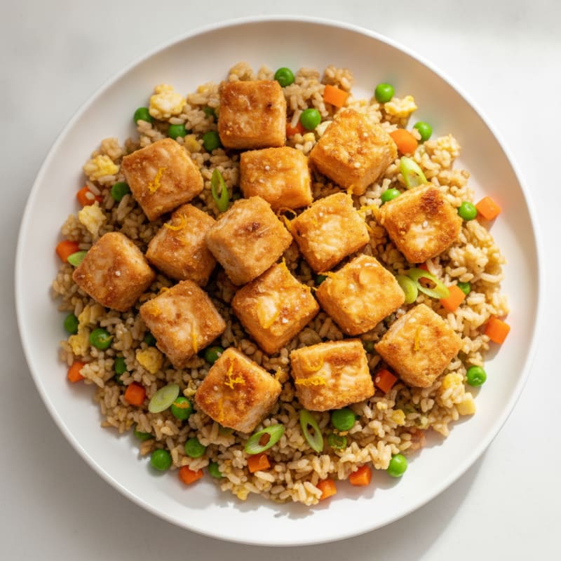 Clean Orange Chicken with Veggie-Packed Fried Rice
