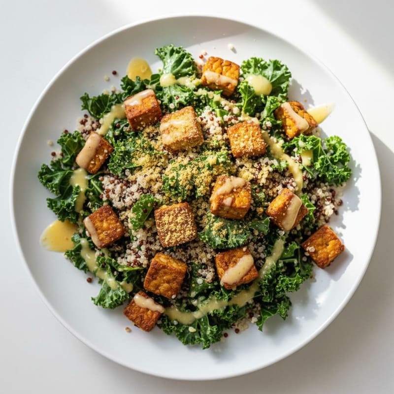Crispy Tempeh Quinoa Power Salad