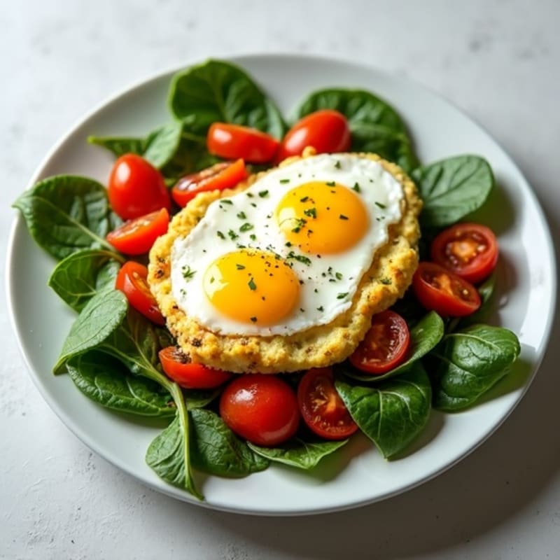 Egg White Veggie Scramble with Spinach and Tomatoes