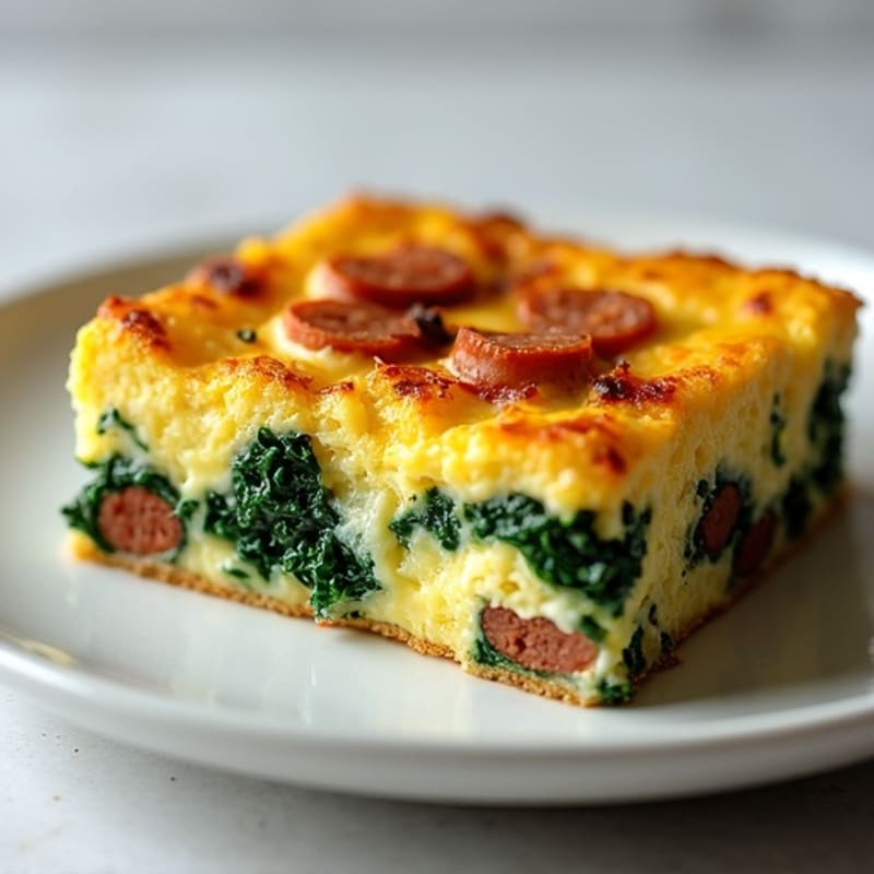 Hearty Sausage and Kale Baked Strata
