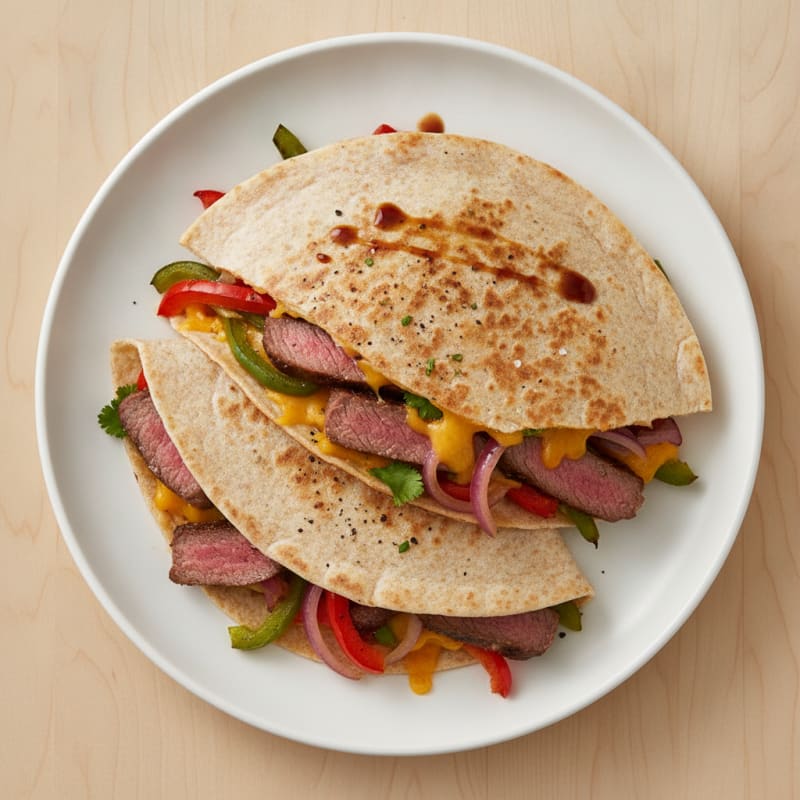 Seared Steak and Pepper Quesadillas