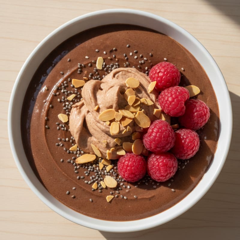 Silky Chocolate Protein Pudding with Greek Yogurt