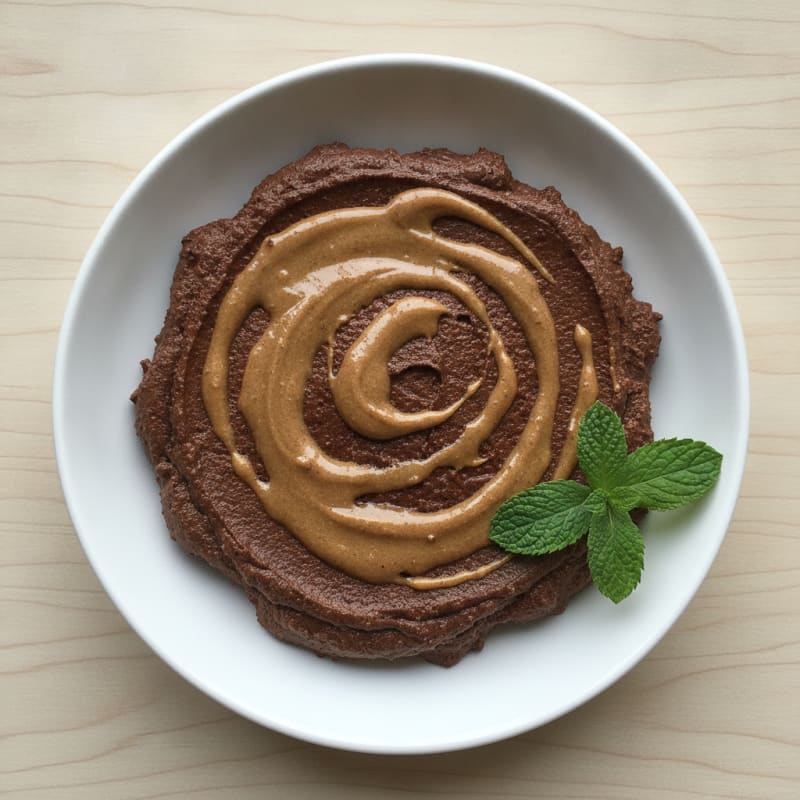 Silky Chocolate Protein Pudding with Almond Butter Swirl