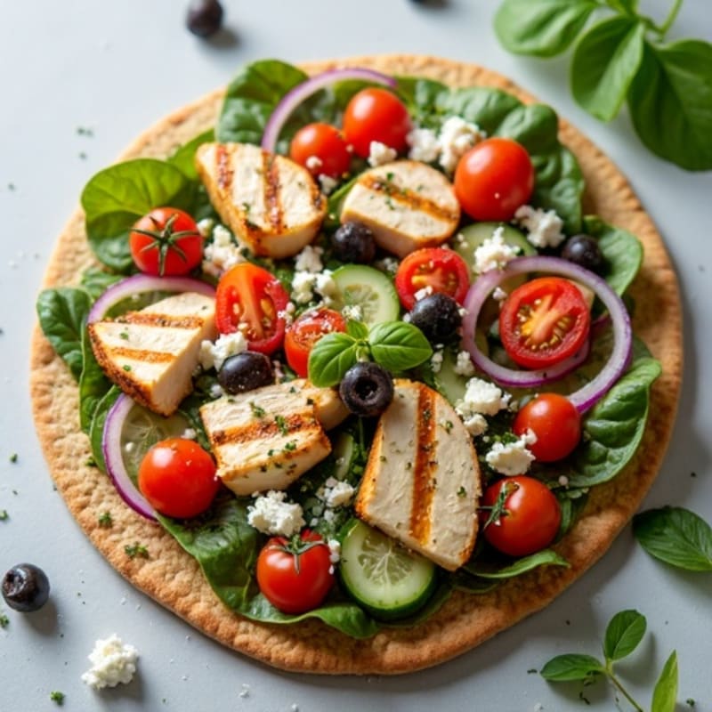 Crispy Herb-Roasted Flatbread with Fresh Mediterranean Toppings