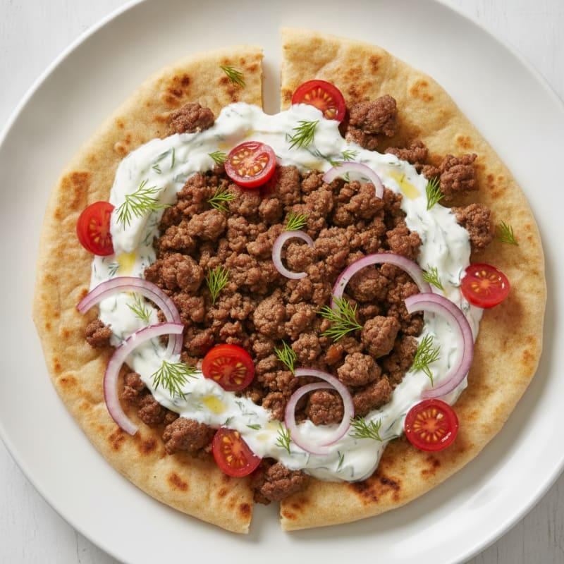 Greek Beef and Flatbread Platter