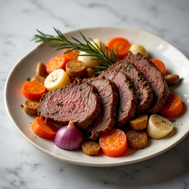 Herb-Roasted Beef with Crispy Roasted Root Vegetables