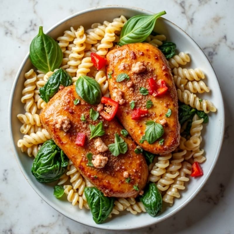 Spicy Cajun Chicken with Creamy Whole Wheat Pasta
