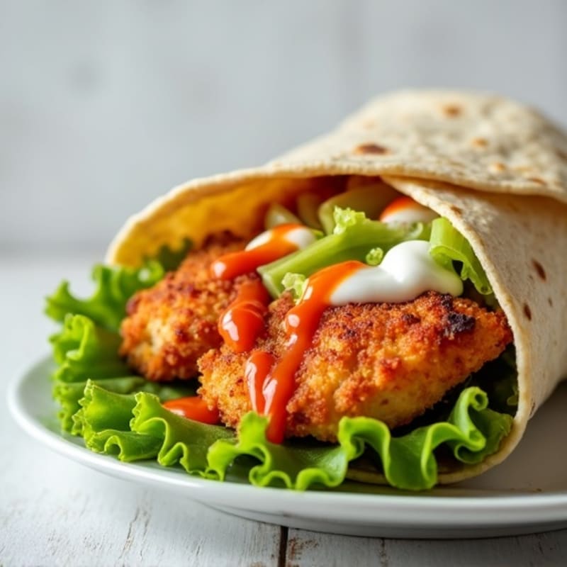 Crispy Buffalo Ranch Chicken Wrap