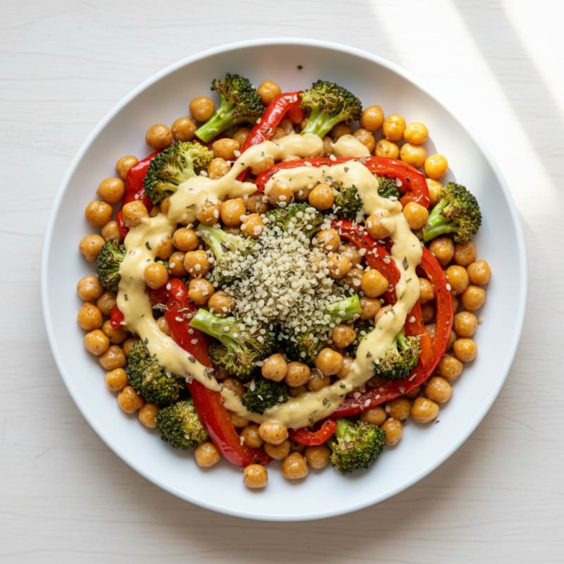 Roasted Vegetable and Chickpea Bowl