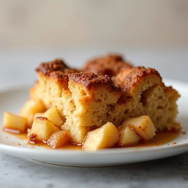 Protein-Rich Baked Cinnamon Apple Bread Pudding