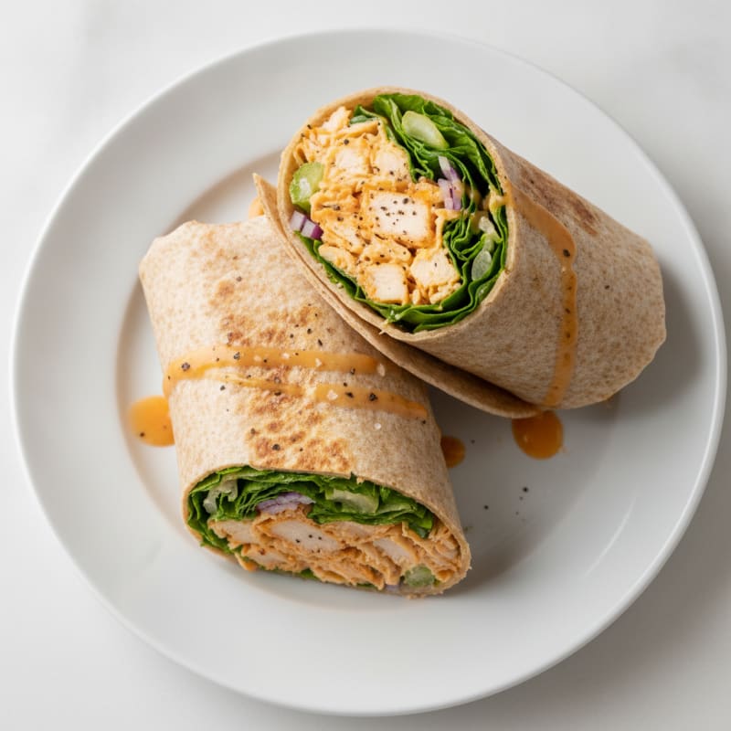 Buffalo Ranch Chicken Salad Wrap