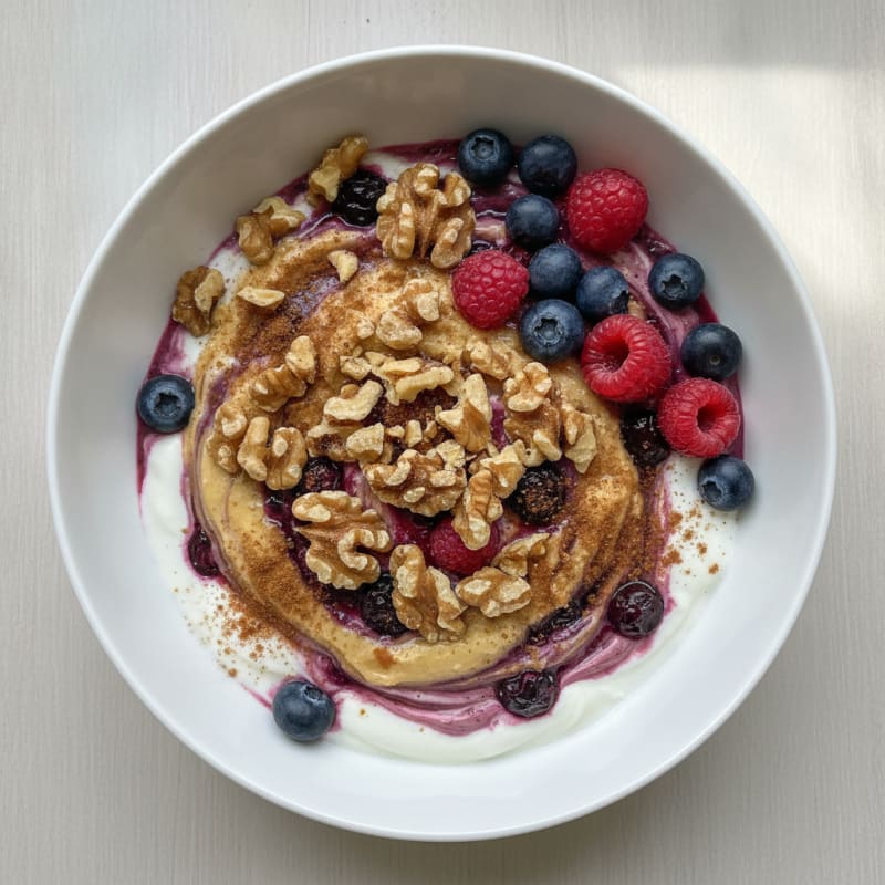 High-Protein Berry Custard Yogurt Bowl