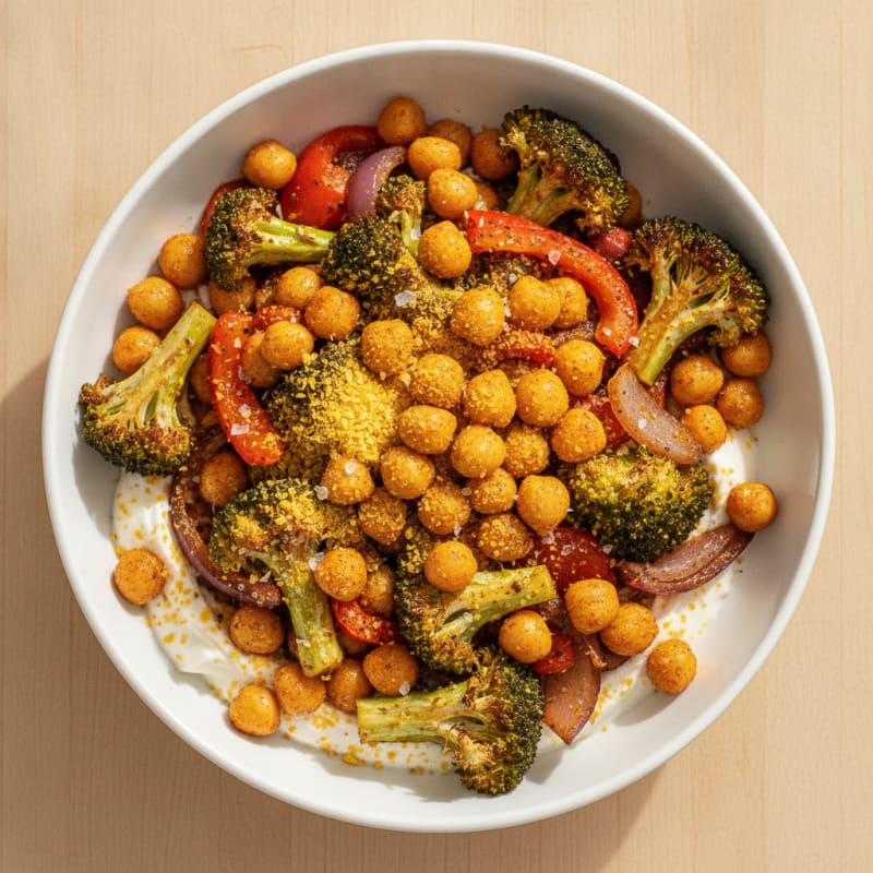 Roasted Vegetable and Chickpea Bowl